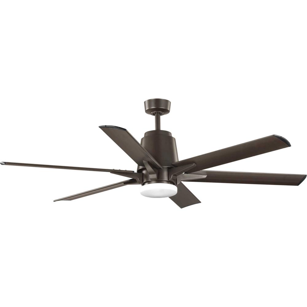 Arlo Collection 60&#34; Indoor/Outdoor Six-Blade Architectural Bronze Ceiling Fan