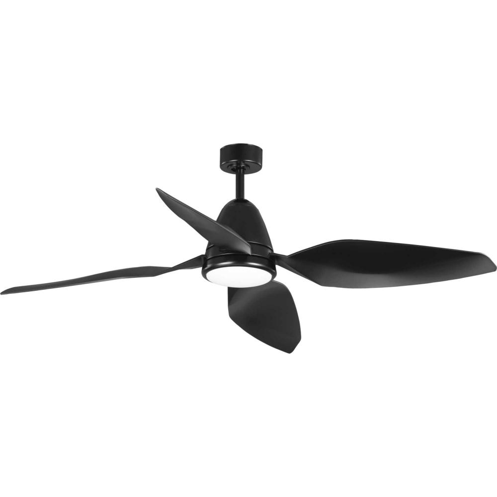 Holland Collection 60&#34; Four-Blade Black Ceiling Fan