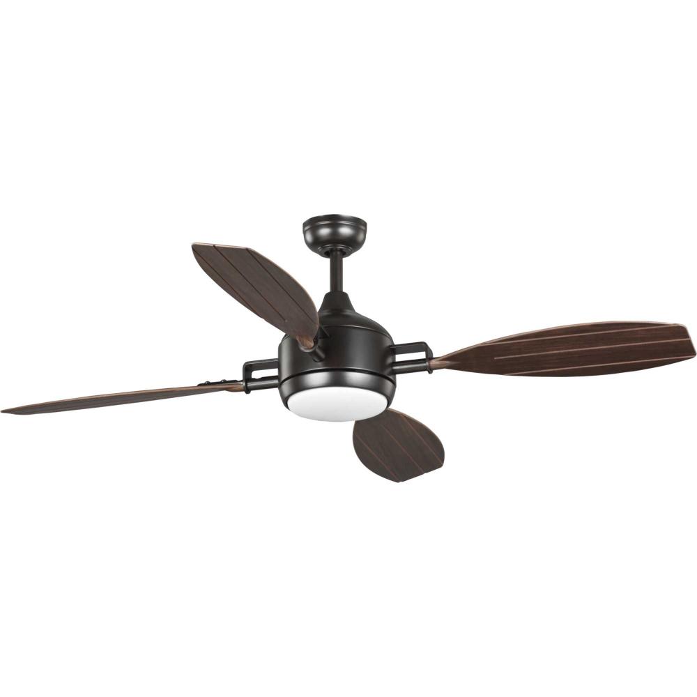 Rudder Collection  Indoor/Outdoor 56&#34; Four-Blade Bronze Ceiling Fan