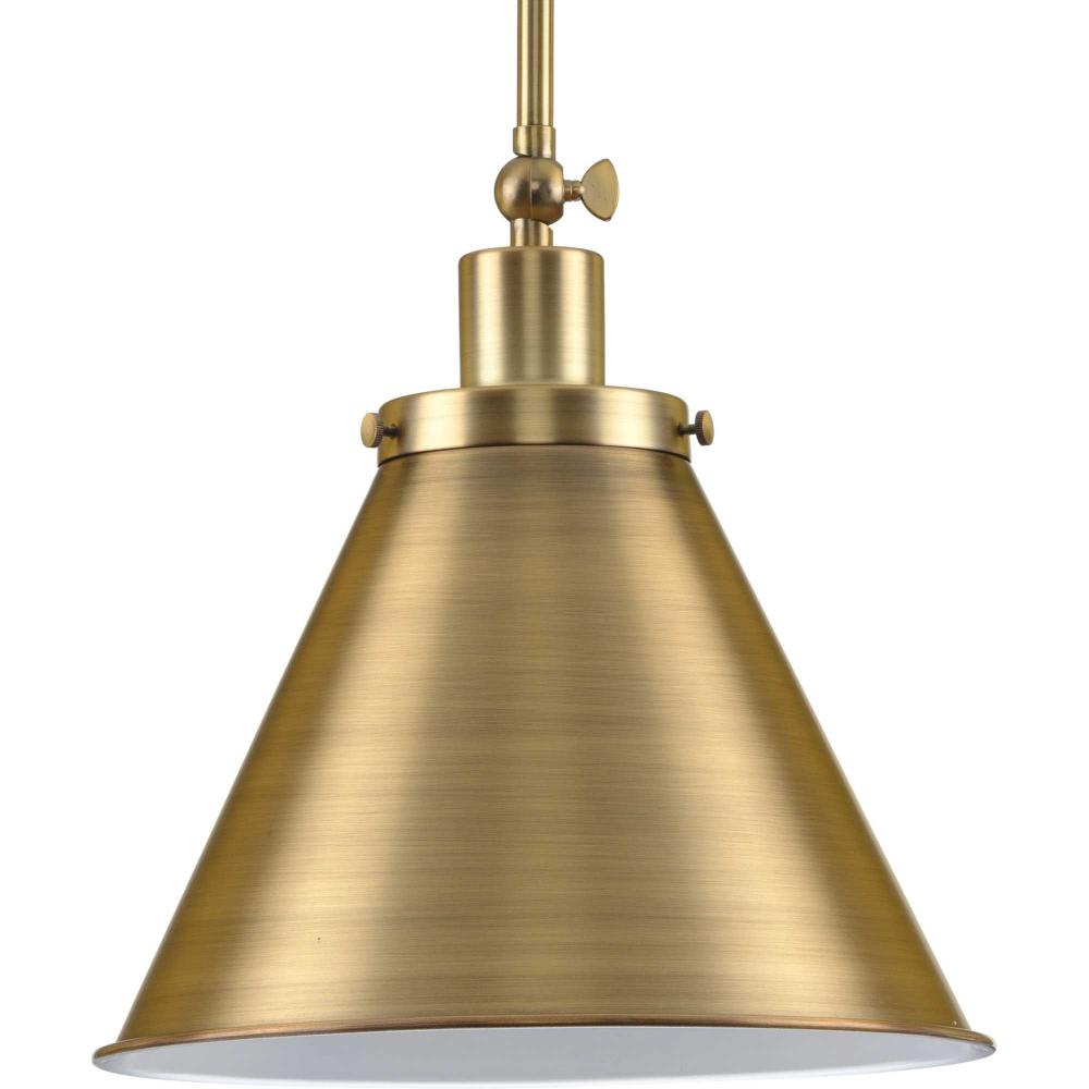 Hinton Collection One-Light Vintage Brass Vintage Style Hanging Pendant Light