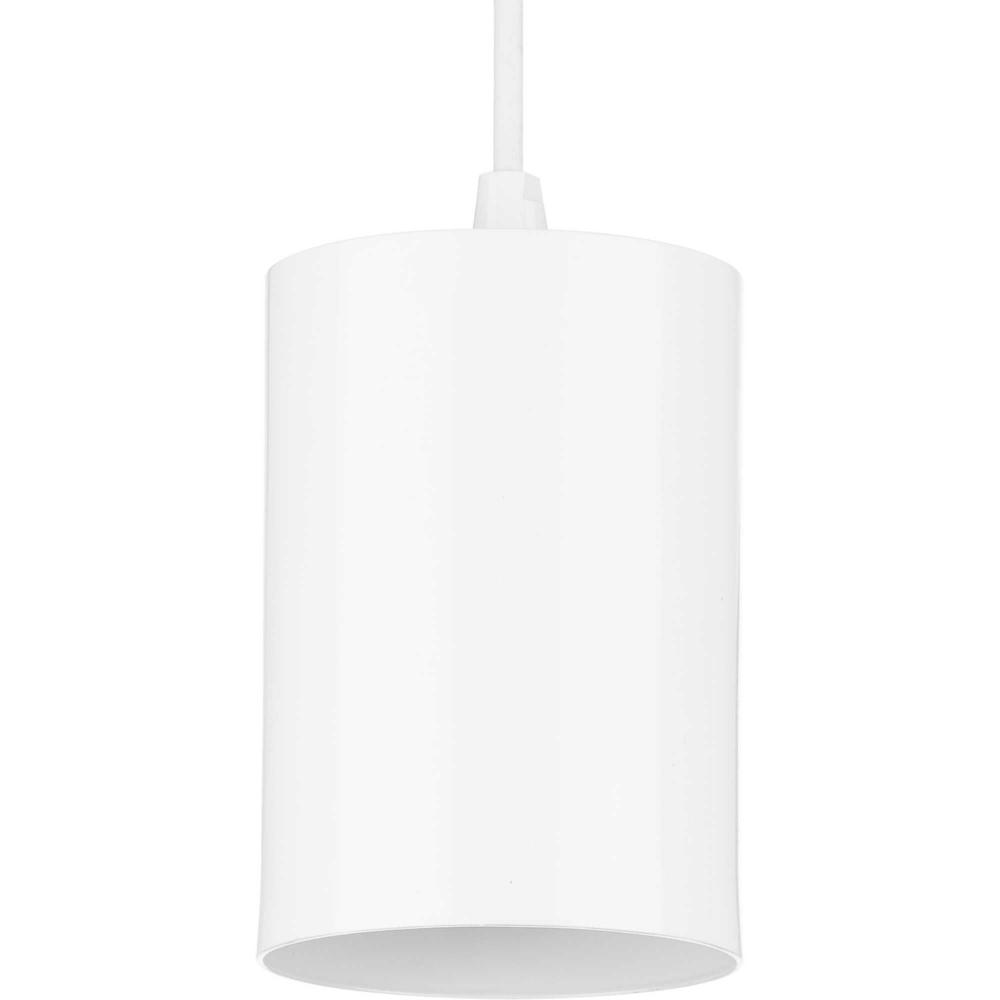 5&#34;  White Outdoor Aluminum Cylinder Cord-Mount Hanging Light