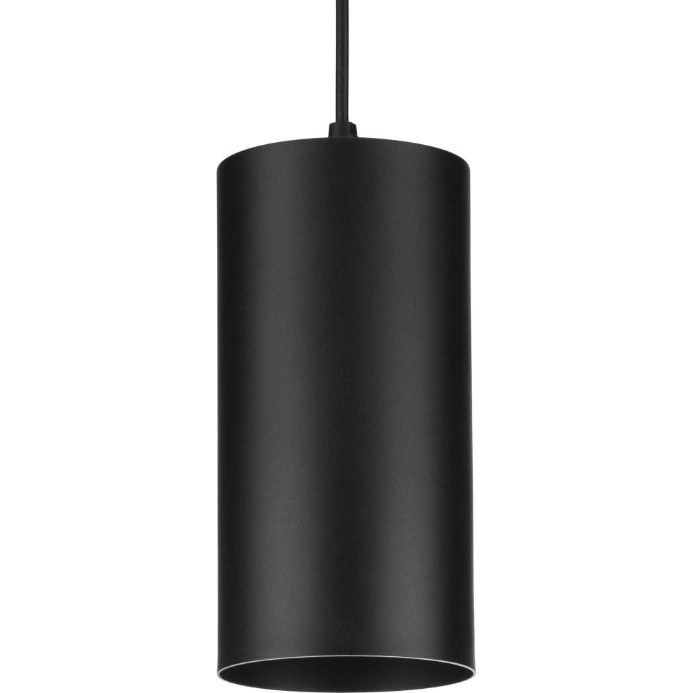 6&#34;  Black Outdoor Aluminum Cylinder Cord-Mount Hanging Light