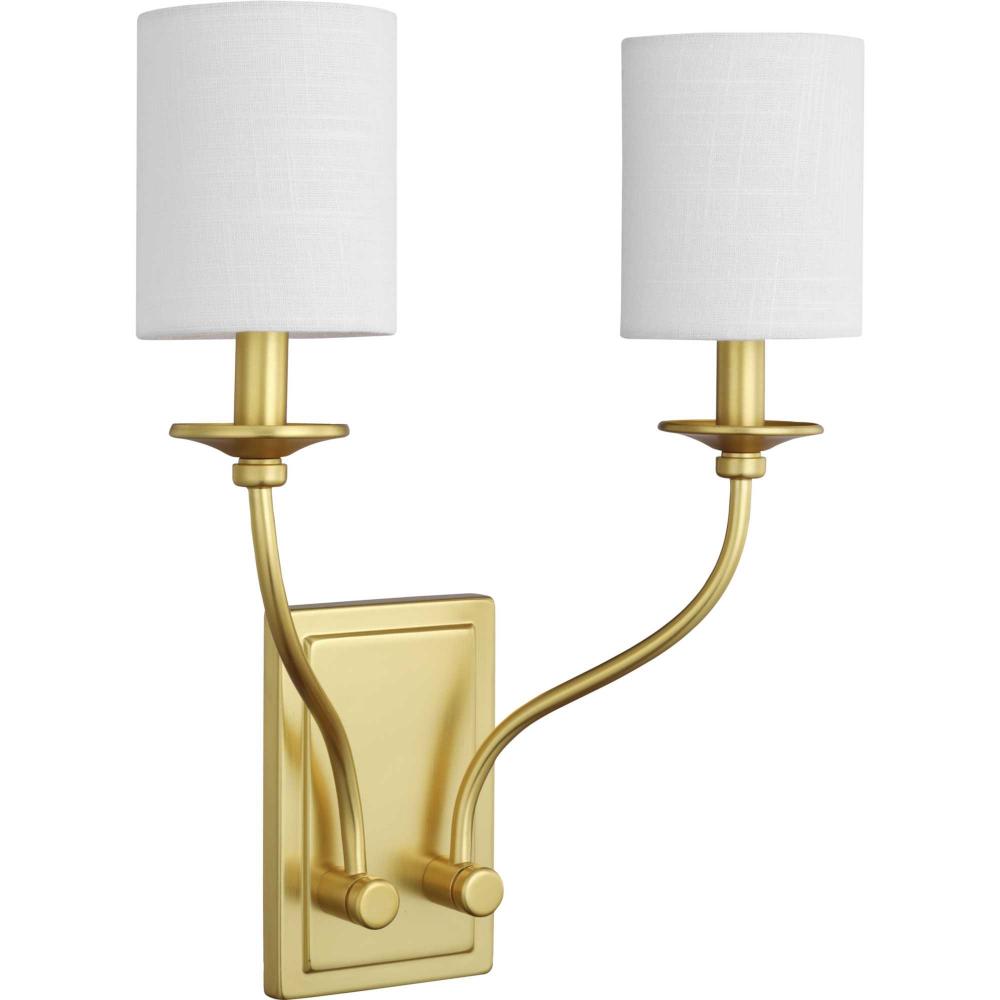 Bonita Collection Satin Brass Two-Light Wall Sconce