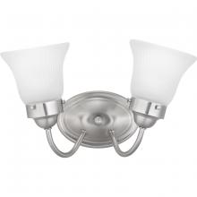 Progress P3288-09ET - Fluted Glass Collection Two-Light Bath & Vanity
