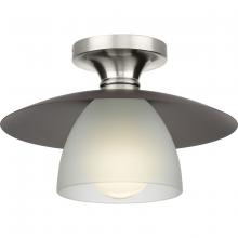 Progress P350233-009 - Trimble Collection One-Light Brushed Nickel 12"  Semi-Flush Mount