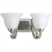 Progress P2882-09 - Torino Collection Two-Light Brushed Nickel Etched Glass Transitional Bath Vanity Light
