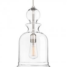 Progress P5333-09 - Staunton Collection One-Light Brushed Nickel Clear Glass Global Pendant Light