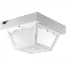 Progress P7340-30EB - One Light White White Acrylic Glass Outdoor Flush Mount