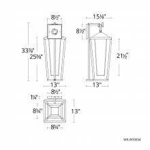 WAC US WS-W33534-27-BK - Manchester Outdoor Wall Sconce