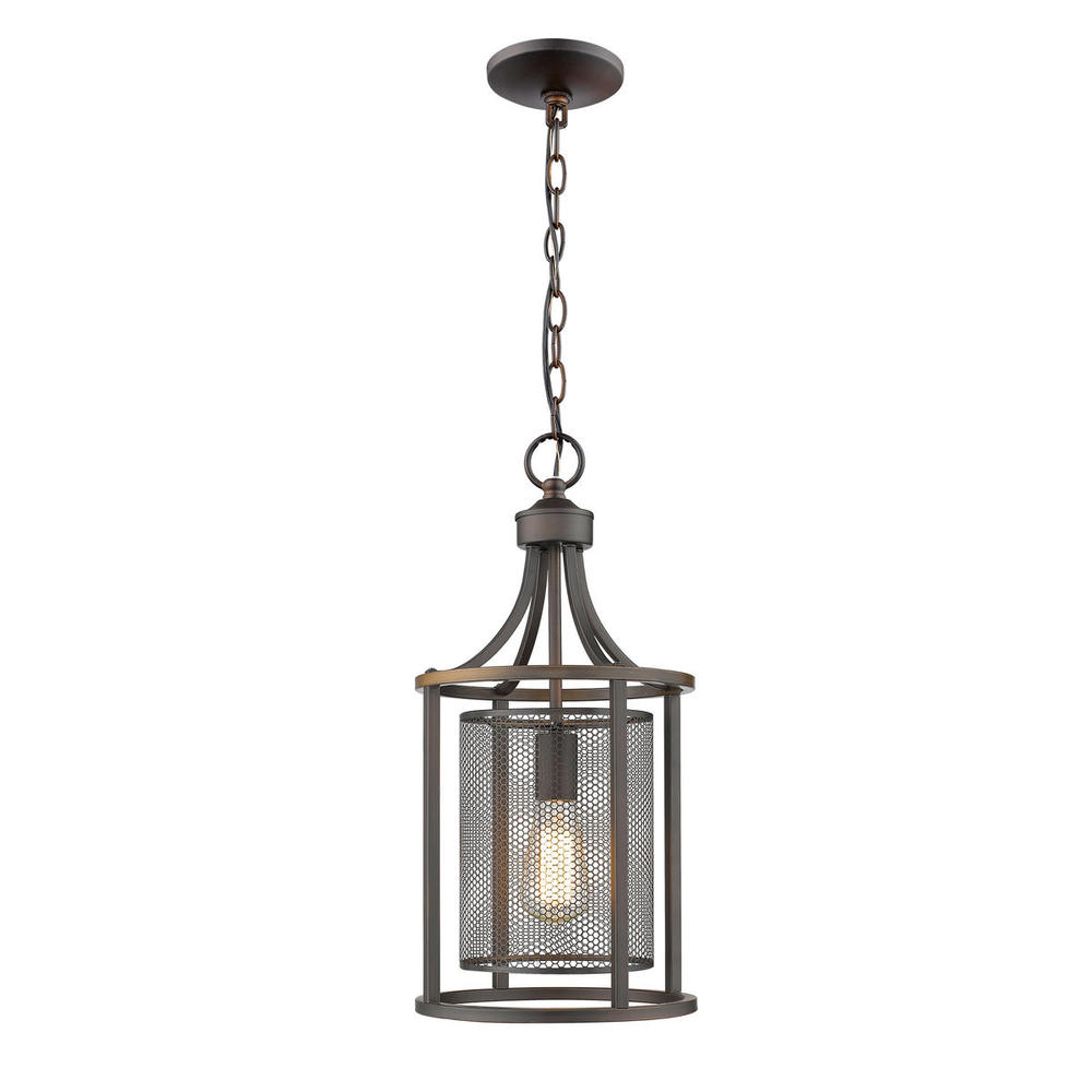 1x100 Pendant w/ Oil Rubbed Bronze Finish and Metal Shade