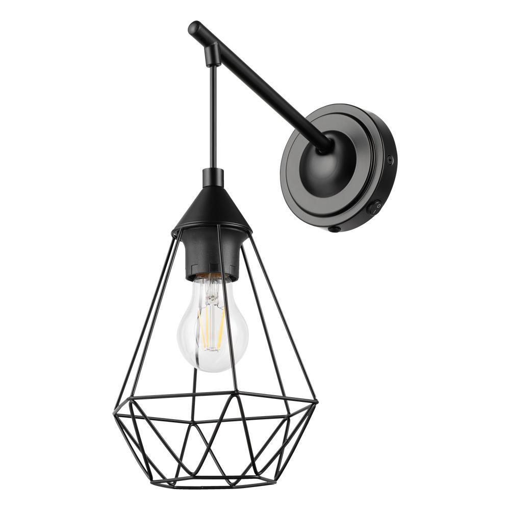 Tarbes - 1 LT Open Frame Geometric Wall Light with a Matte Black Finish 1-60W E26 Bulb