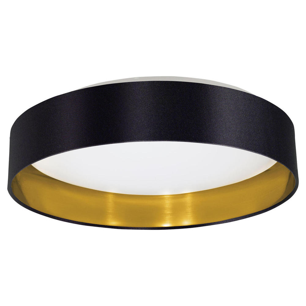 1x18W LED Ceiling Light With Black & Gold Finish & White Plastic Diffuser