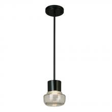 Eglo 204448A - 1x10W LED indoor/outdoor Mini Pendant w/ Black finish and clear glass