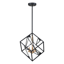 Eglo 204587A - Corrietes - 3x60W Pendant With Matte Black Finish and gold accents and clear Glass