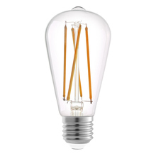 Eglo 204616A - 7.5W Clear LED ST19-E26/Medium Standard Bulb Base 800 Lumens, 3000K (10 pack)
