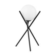 Eglo 39593A - 1x40W Table Lamp w/ Black Finish & Opal Glass Shade