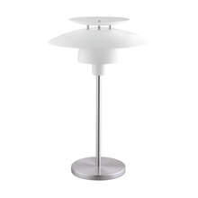 Eglo 98109A - 1 LT Table Lamp With Satin Nickel Finish and White Shade 1-60W
