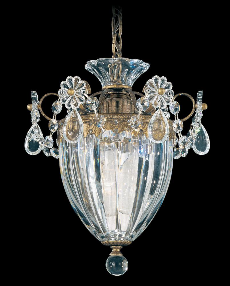 Bagatelle 1 light 120V Mini Pendant in Antique Silver with Clear Crystals from Swarovski