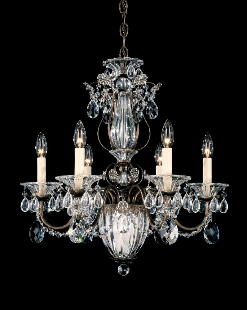 Bagatelle 7 Light 120V Chandelier in Heirloom Gold with Clear Crystals from Swarovski