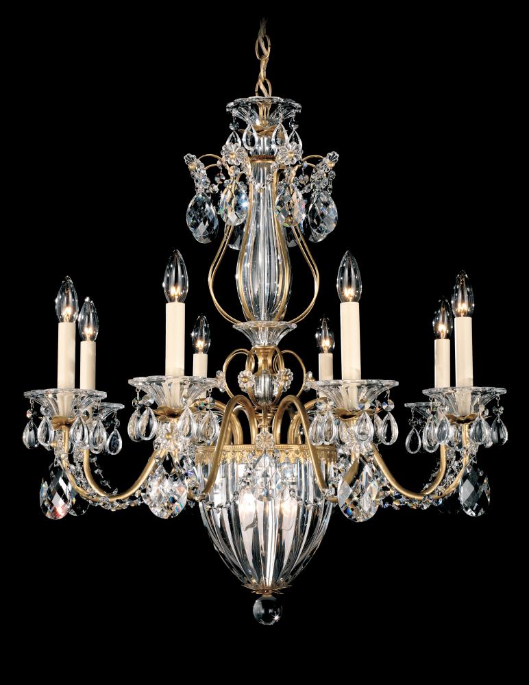 Bagatelle 11 Light 120V Chandelier in Etruscan Gold with Clear Crystals from Swarovski