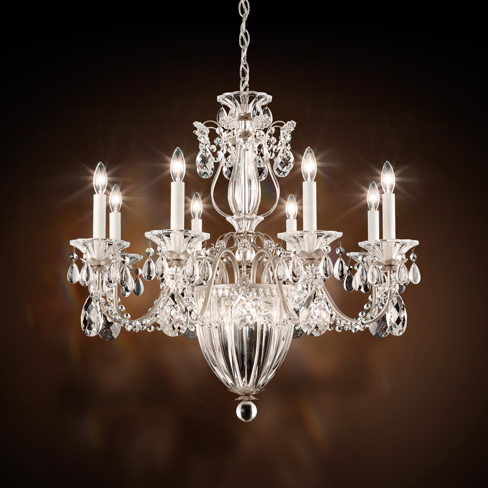 Bagatelle 11 Light 120V Chandelier in Polished Silver with Clear Crystals from Swarovski