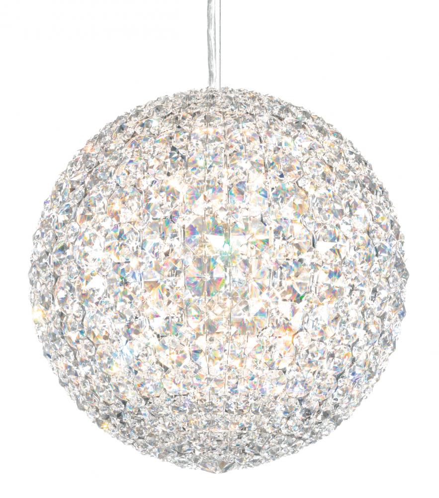 Da Vinci 12 Light 120V Pendant in Polished Stainless Steel with Clear Optic Crystal
