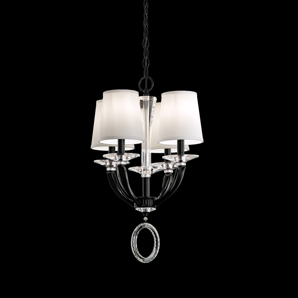 Emilea 4 Light 120V Mini Pendant in French Gold with Clear Optic Crystal