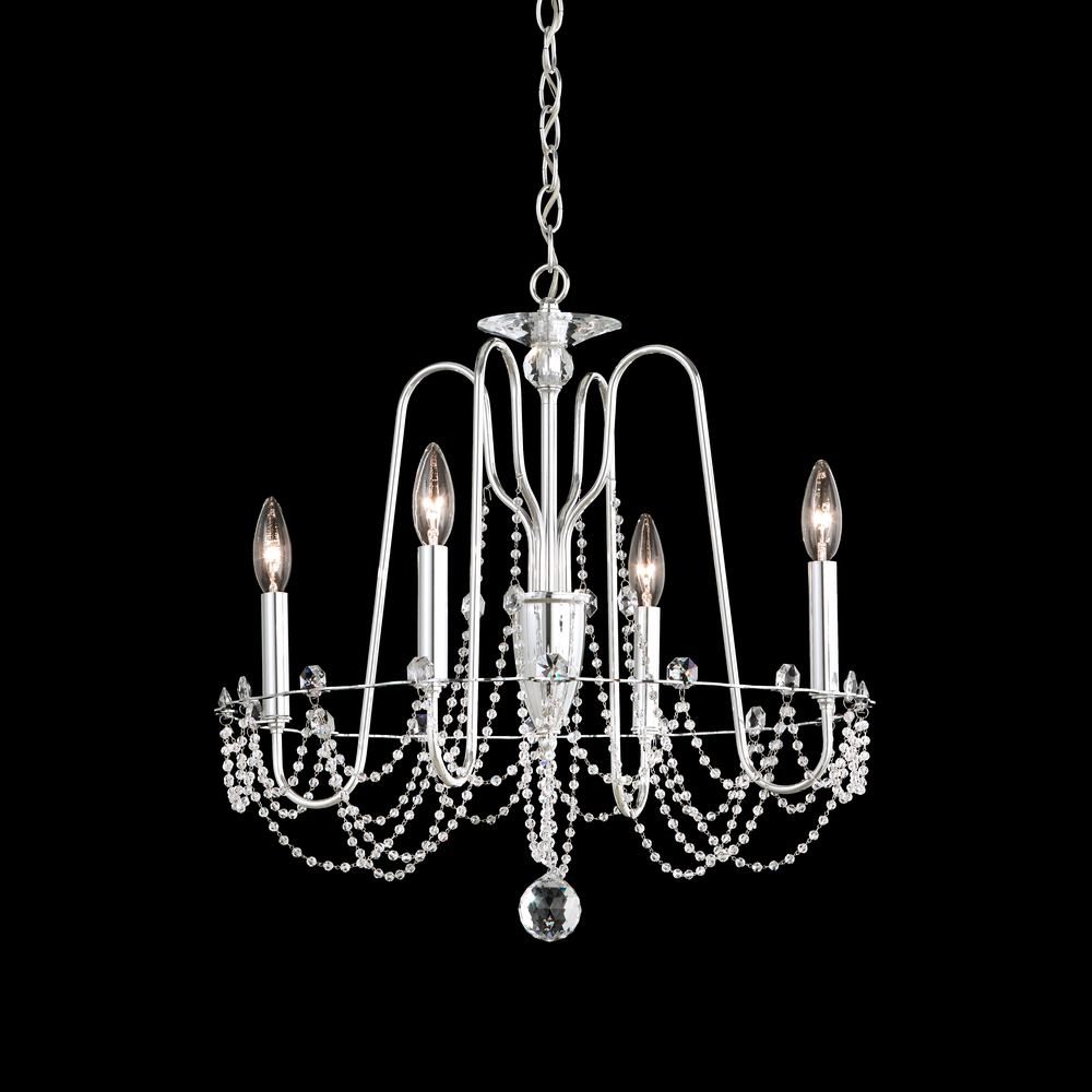 Esmery 4 Light 120V Chandelier in French Gold with Clear Optic Crystal