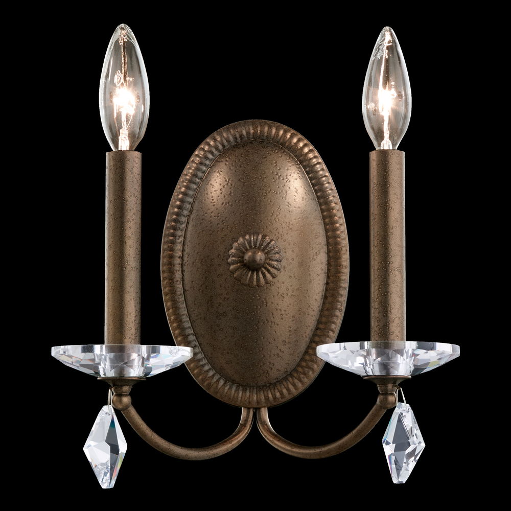 Modique 2 Light 110V Wall Sconce in French Gold with Clear Heritage Crystal