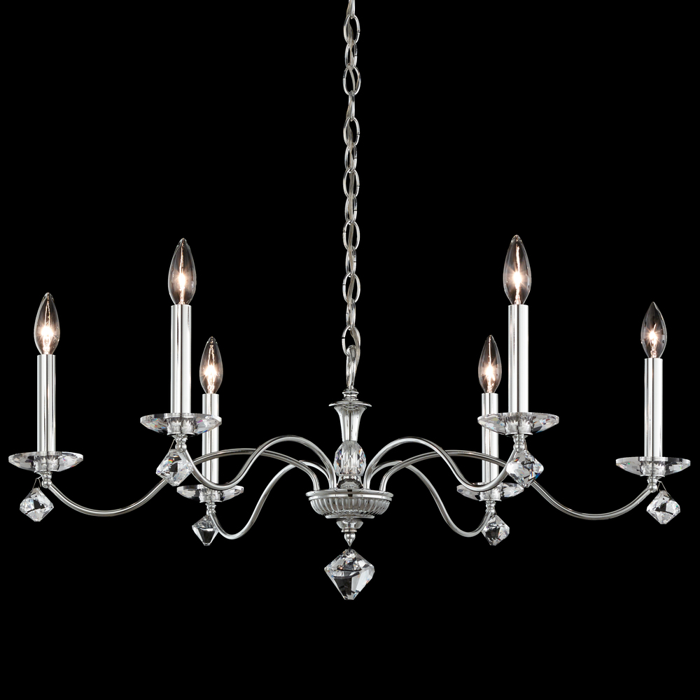Modique 6 Light 110V Chandelier in French Gold with Clear Heritage Crystal