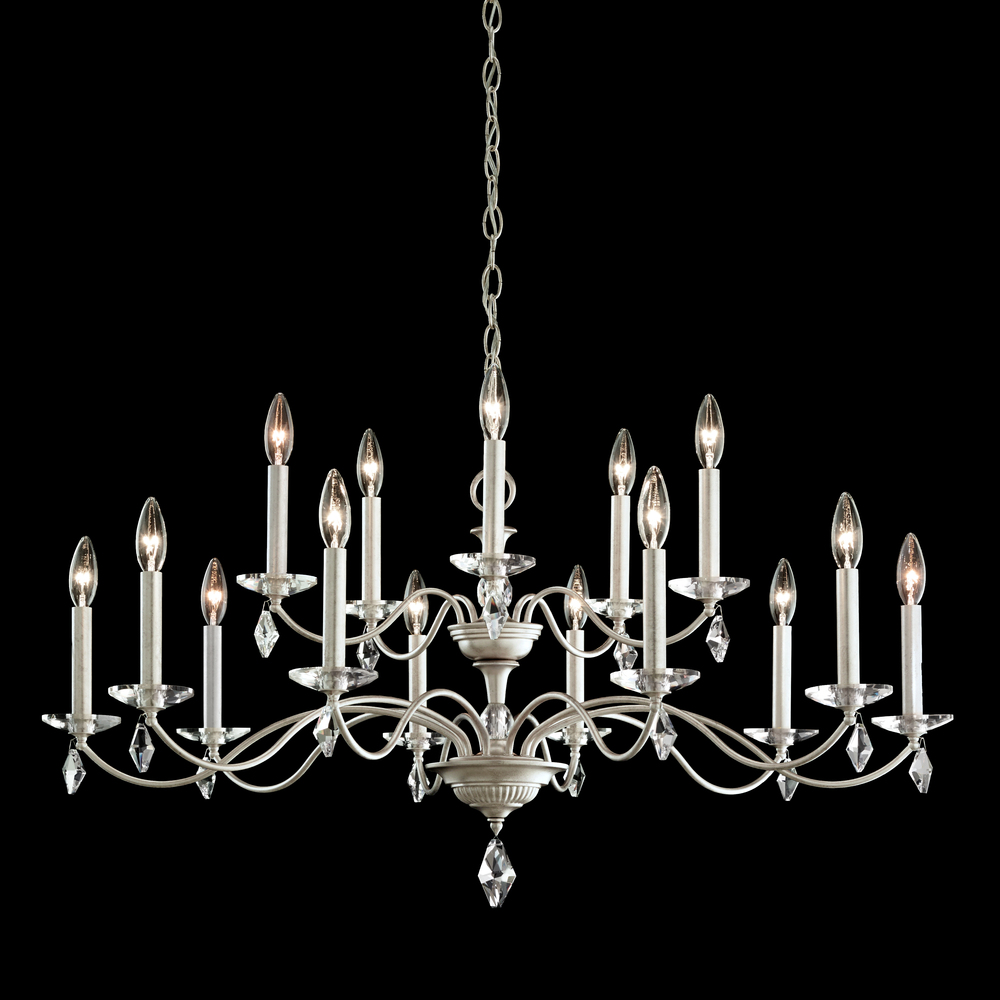 Modique 15 Light 110V Chandelier in French Gold with Clear Heritage Crystal