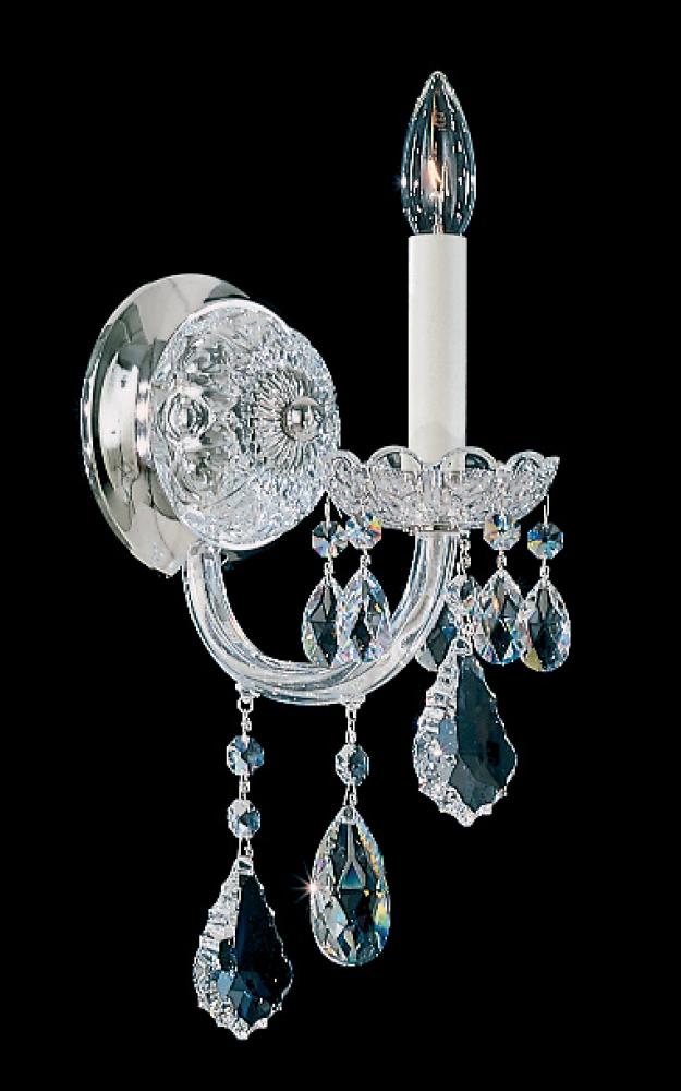 Olde World 1 Light 120V Wall Sconce in Aurelia with Clear Radiance Crystal