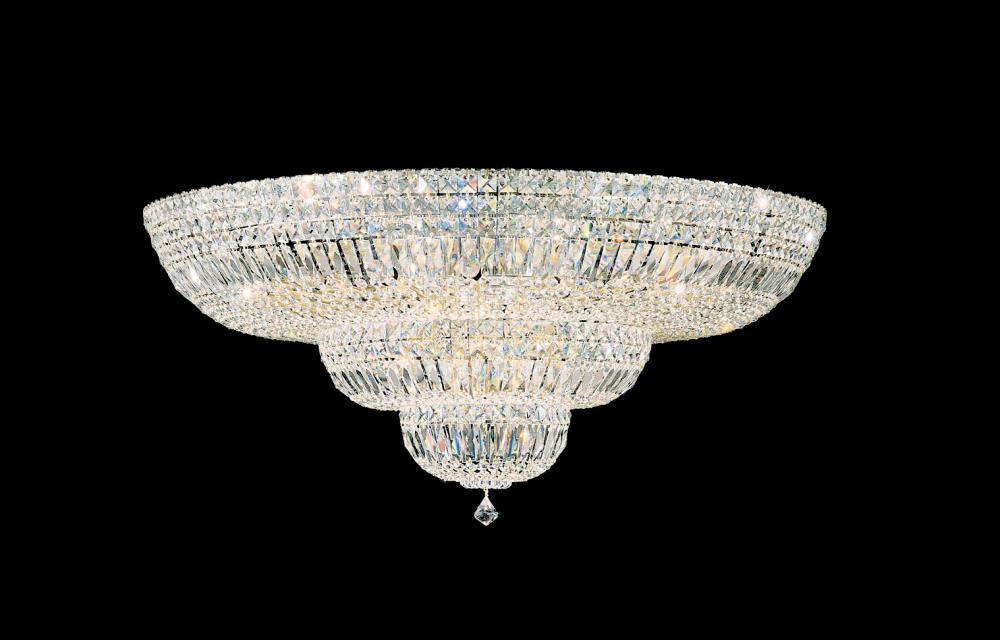 Petit Crystal Deluxe 27 Light 120V Flush Mount in Aurelia with Clear Radiance Crystal