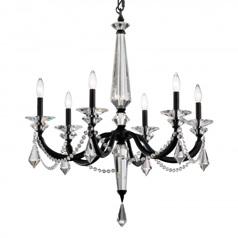 Verona 6 Light 120V Chandelier in French Gold with Clear Radiance Crystal