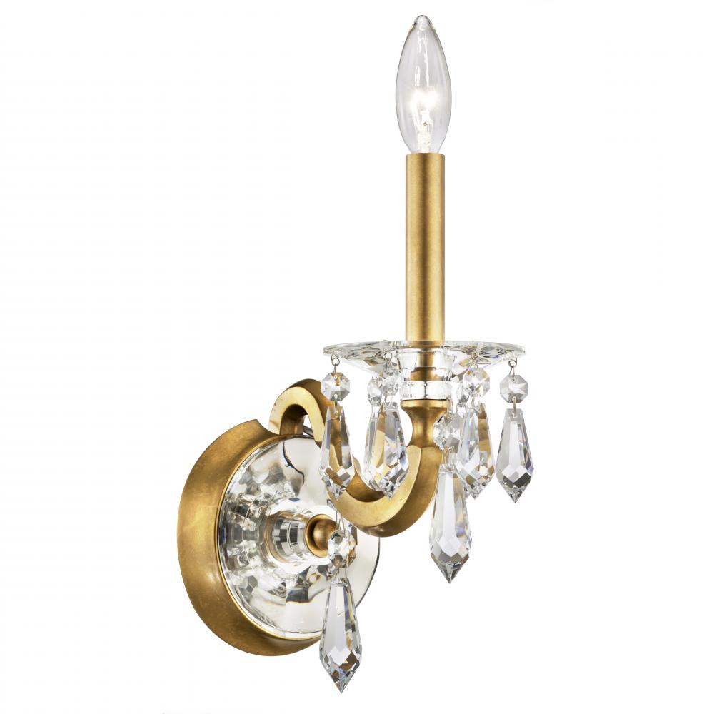 Napoli 1 Light 120V Wall Sconce in Heirloom Bronze with Clear Radiance Crystal