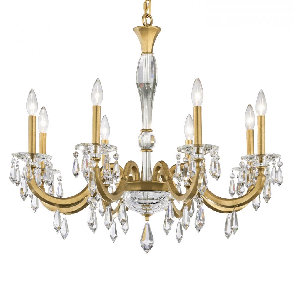 Napoli 8 Light 120V Chandelier in Heirloom Bronze with Clear Radiance Crystal