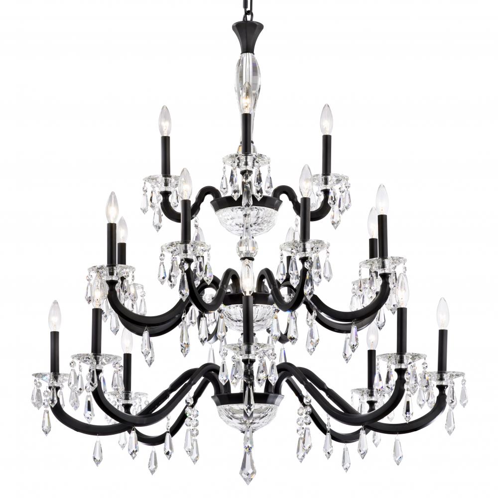 Napoli 20 Light 120V Chandelier in French Gold with Clear Radiance Crystal