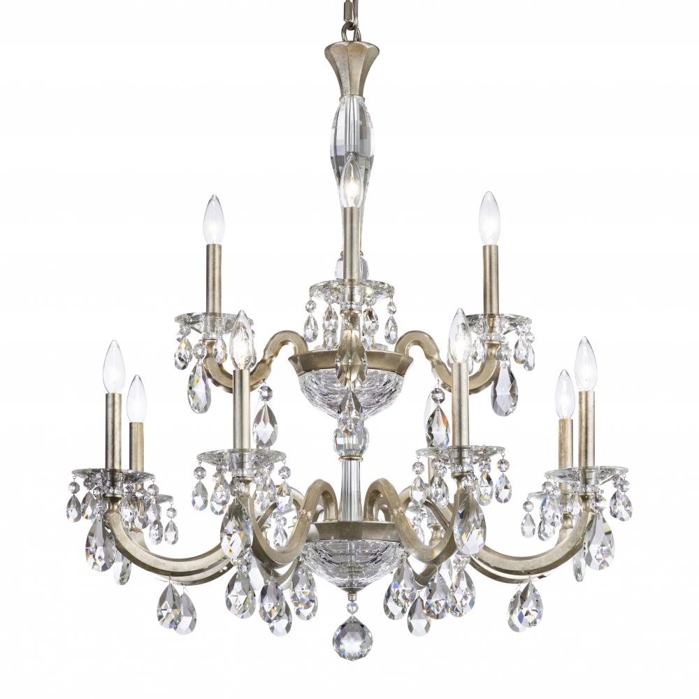 San Marco 12 Light 120V Chandelier in Etruscan Gold with Clear Radiance Crystal