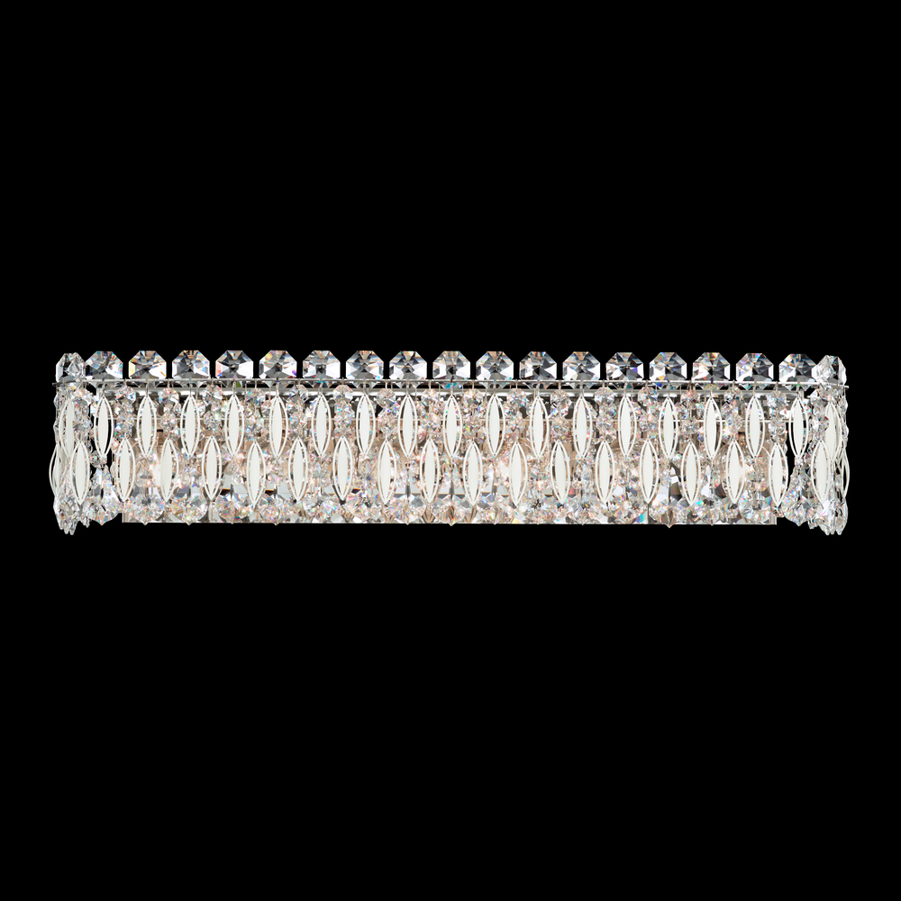 Sarella 6 Light 120V Bath Vanity & Wall Light in Antique Silver with Clear Radiance Crystal