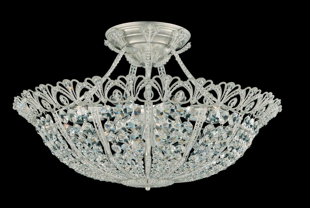 Rivendell 17 Light 120V Semi-Flush Mount in French Gold with Clear Radiance Crystal