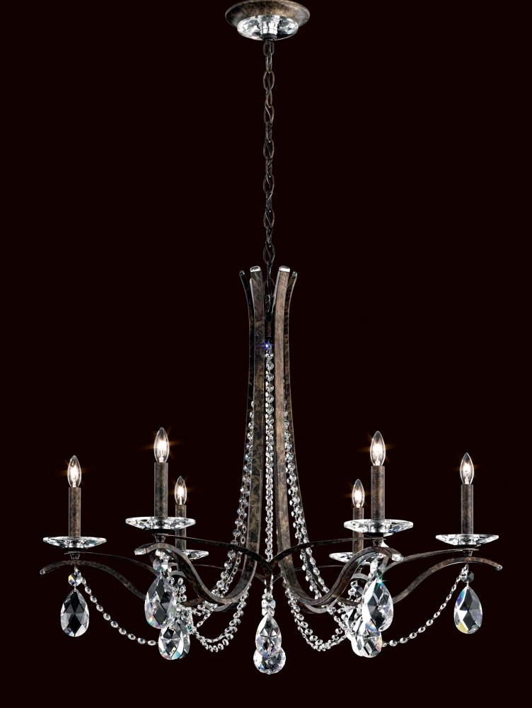 Vesca 6 Light 120V Chandelier in White with Clear Radiance Crystal