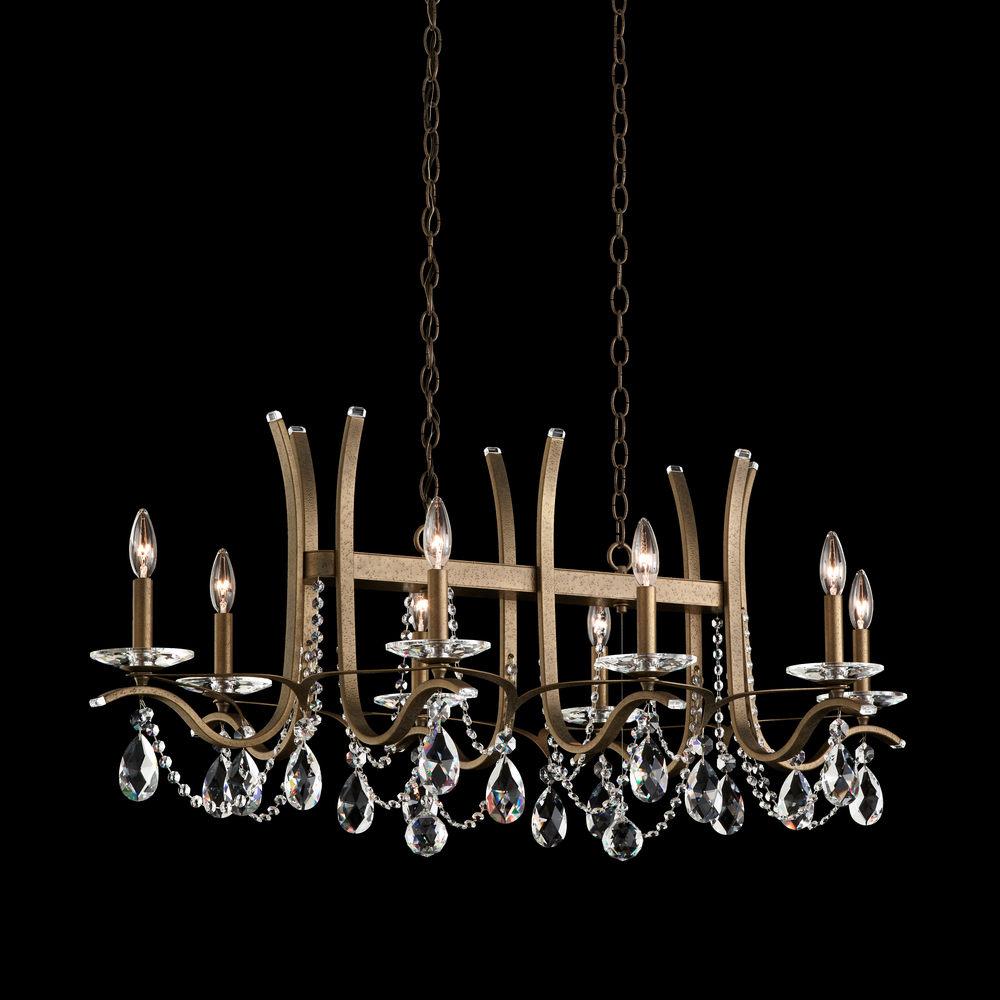 Vesca 8 Light 120V Chandelier in French Gold with Clear Radiance Crystal