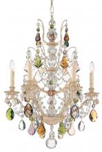 Schonbek 1870 5770-22H - Bordeaux 6 Light 120V Chandelier in Heirloom Gold with Clear Heritage Handcut Crystal