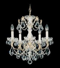 Schonbek 1870 1704-22 - Century 5 Light 120V Chandelier in Heirloom Gold with Clear Heritage Handcut Crystal