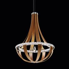 Schonbek 1870 SCE120DN-LR1R - Crystal Empire LED 36in 120V Pendant in Red Fox Leather with Clear Radiance Crystal
