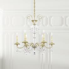 Schonbek 1870 AT1006N-48H - Helenia 6 Light 120V Chandelier in Antique Silver with Clear Heritage Handcut Crystal