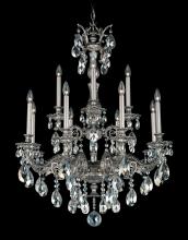 Schonbek 1870 5683-48H - Milano 12 Light 120V Chandelier in Antique Silver with Clear Heritage Handcut Crystal