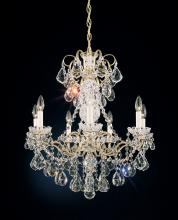 Schonbek 1870 3656-48H - New Orleans 7 Light 120V Chandelier in Antique Silver with Clear Heritage Handcut Crystal