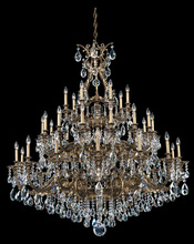 Schonbek 1870 6967-48H - Sophia 35 Light 120V Chandelier in Antique Silver with Clear Heritage Handcut Crystal