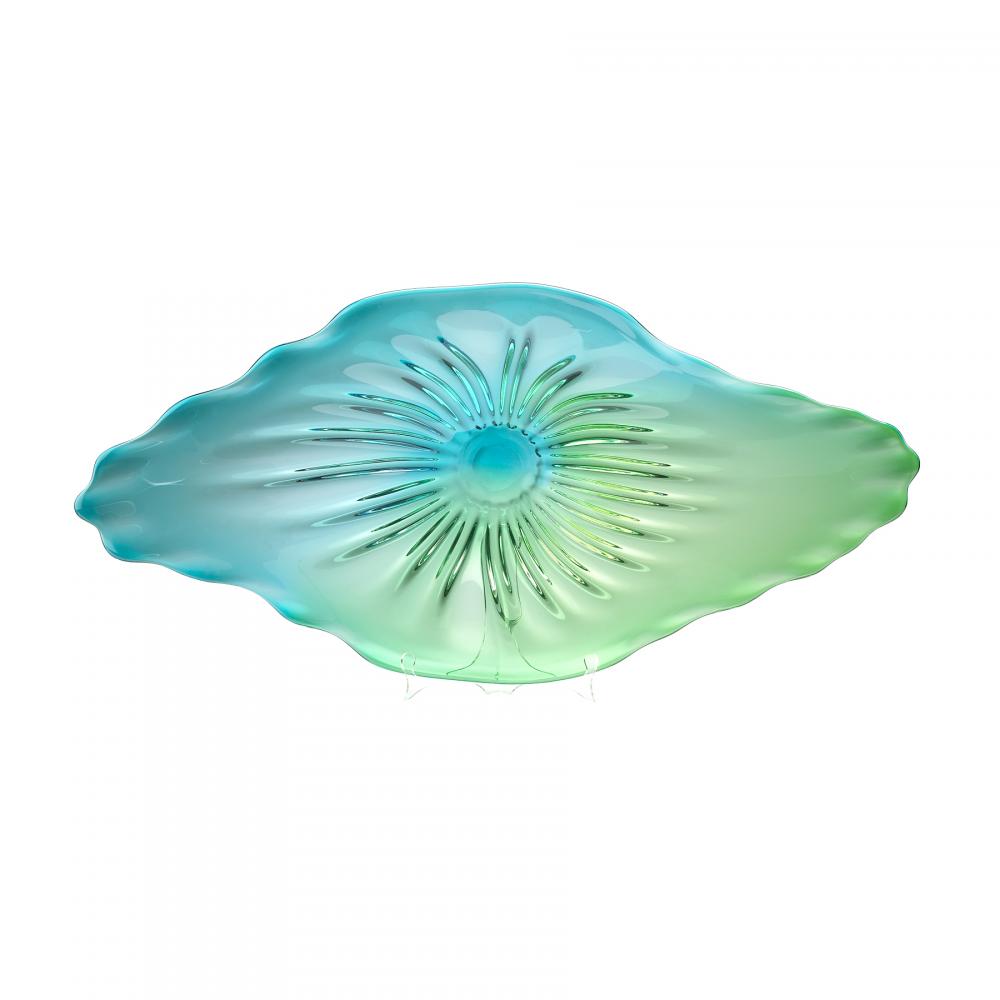 Art Glass Plate|Turquoise